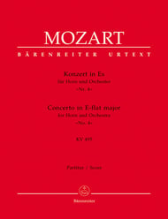 Horn Concerto No. 4 K. 495-Full Score Orchestra Scores/Parts sheet music cover Thumbnail